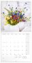 NOTIQUE Poznámkový kalendář Květiny 2025, 30 x 30 cm
