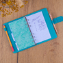 NOTIQUE Refill – Týdenní kroužkový diář s vyměnitelnými listy 2027, tyrkysový, 12,5 x 19 cm