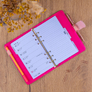 NOTIQUE Refill – Týdenní kroužkový diář s vyměnitelnými listy 2027, pudrově růžový, 12,5 x 19 cm