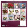 Poznámkový kalendář Květiny 2024, 30 × 30 cm