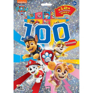 100 samolepiek s maľovankovými listami Labková patrola