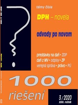 1000 riešení DPH - novela, odvody po novom - 