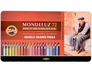 Sada akvarelových pastelek Mondeluz 72ks v plechovém obalu - neuveden