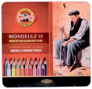 Sada akvarelových pastelek Mondeluz 48ks v plechovém obalu - neuveden