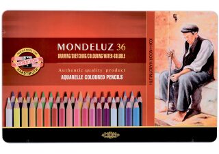 Sada akvarelových pastelek Mondeluz 36ks v plechovém obalu - neuveden