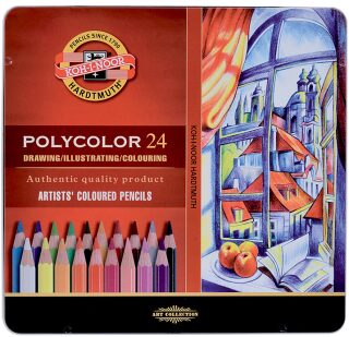Sada pastelek Polycolor 24ks v plechovém obalu - neuveden
