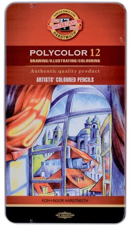 Sada pastelek Polycolor 12ks v plechovém obalu - neuveden