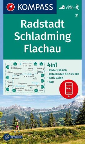 Radstadt, Schladming, Flachau 1:50 000 / turistická mapa KOMPASS 31 - neuveden