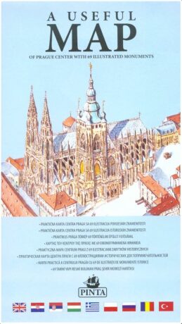 A USEFUL MAP - Praktická mapa centra Prahy s 69 ilustracemi historických památek - Daniel Pinta