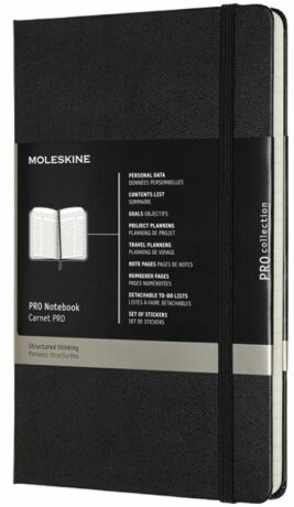 Moleskine - diář-zápisník Professional - černý, tvrdý L - neuveden