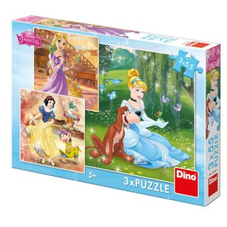 Disney Princezny - Volné odpoledne: puzzle 3x55 dílků - neuveden