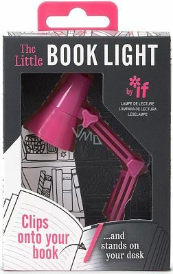 Miniretro světlo na knihu - růžové - neuveden