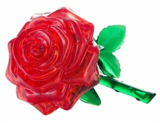 3D Crystal puzzle Růže červená / 44 dílků - neuveden