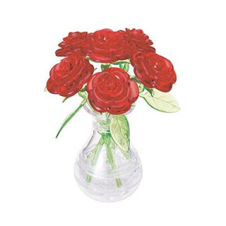 3D Crystal puzzle Kytice růží / 47 dílků - neuveden