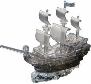 3D Crystal puzzle Pirátská loď / 101 dílků (Defekt) - neuveden