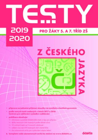 Testy 2019-2020 z českého jazyka pro žáky 5. a 7. tříd ZŠ - neuveden