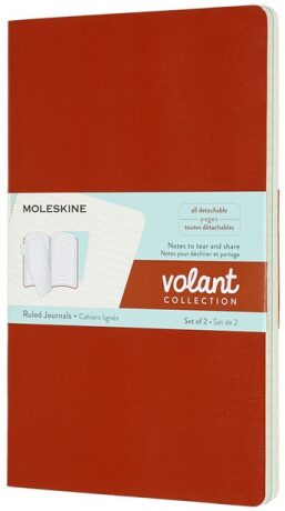 Moleskine - zápisníky Volant 2 ks - linkované, oranžový a modrý L - neuveden