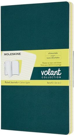Moleskine - zápisníky Volant 2 ks - linkované, zelený a žlutý L - neuveden