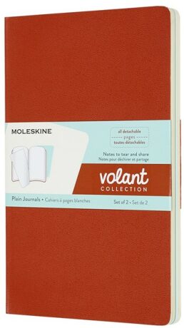 Moleskine - zápisníky Volant 2 ks - čistý, oranžový a modrý L - neuveden