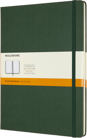Moleskine - zápisník - linkovaný, zelený XL - neuveden