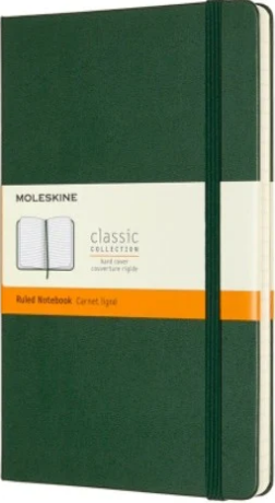 Moleskine - zápisník - linkovaný, zelený L - neuveden