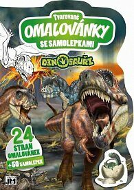 Tvarované omalovánky se samolepkami - Dinosauři - kolektiv autorů