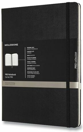 Moleskine Professional diář-zápisník černý XL - neuveden