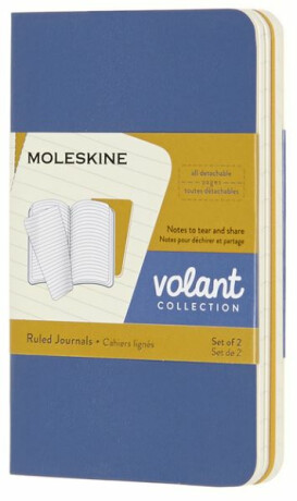 Moleskine Volant zápisník modrý/žlutý XS, linkovaný (2ks) - neuveden