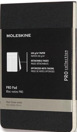 Moleskine: Professional blok černý linkovaný S - 