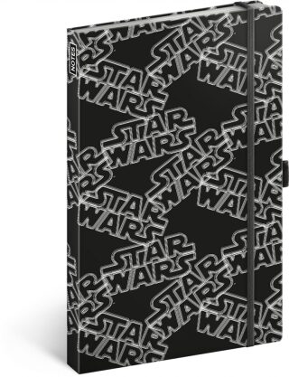 Notes - Star Wars Black linkovaný, 13 × 21 cm - neuveden