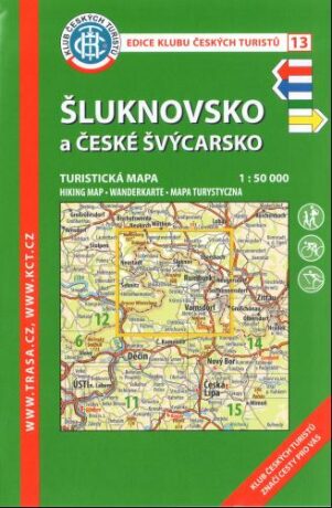 KČT 13 Šluknovsko a České Švýcarsko 1:50 000/turistická mapa - neuveden