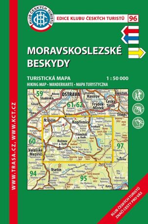 KČT 96 Moravskoslezské Beskydy 1:50T Turistická mapa - neuveden
