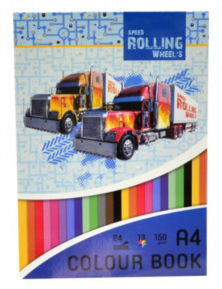 Blok barevných papírů A4 Train - neuveden