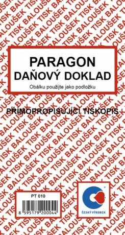 Paragon - daňový doklad - 