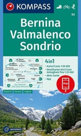 Bernina, Valmalenco, Sondrio 1:50 000 / turistická mapa KOMPASS 93 - neuveden