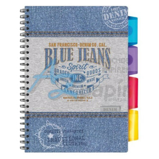 Spirálový sešit A5 s pořadačem Blue jeans - neuveden
