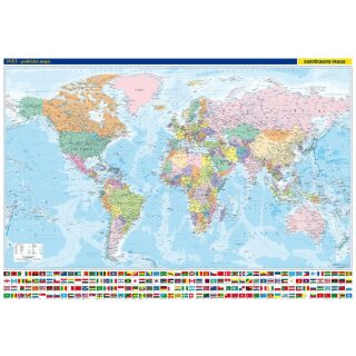 Svět - nástěnná politická mapa 1:22 000 000 - neuveden
