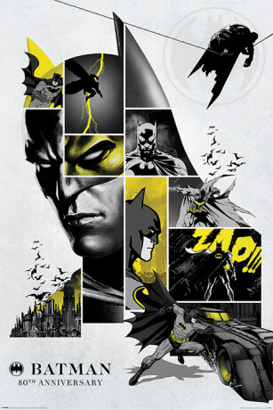 Plakát 61x91,5cm Batman - 80th Anniversary - 