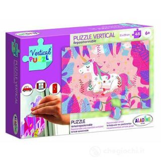 Vertikální okenní puzzle - Jednorožec 48 dílků - neuveden