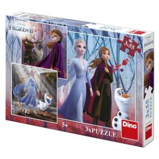 Puzzle 3x55 Frozen II Zimní radovánky - neuveden