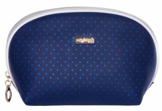Kosmetická taška kulatá Blue triangles - 