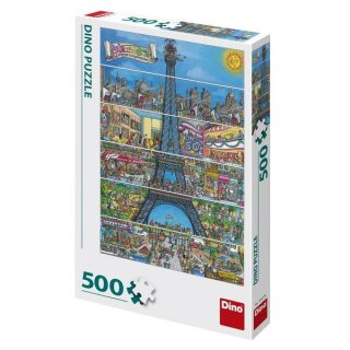 Puzzle 500 Eiffelova věž kreslená - neuveden
