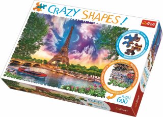 Crazy Shapes puzzle Obloha nad Paříží 600 dílků - neuveden