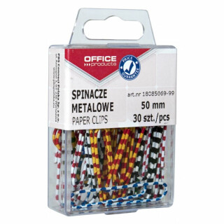 Kancelářské spony 50 mm - mix barev 30 ks - neuveden