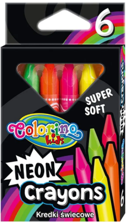 Trojhranné neonové voskovky extra měkké 6 barev - neuveden