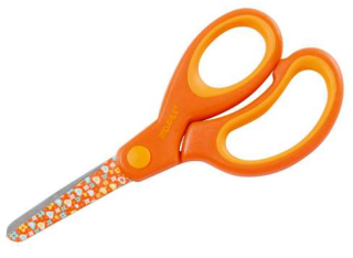 Dahle dětské nůžky s kulatou špičkou 13 cm - oranžové srdce - neuveden