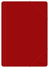 Spisové desky PP s gumičkou A4 500 µm - červená - neuveden