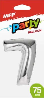 Balónek č.7 nafukovací fóliový 75 cm - 