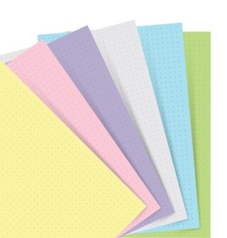 Filofax papír tečkovaný, pastelový - neuveden