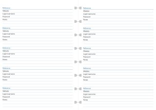 FILOFAX Náplň Notebook A5 seznam hesel - neuveden